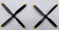 Preview: 045-24127-02 Luftschraube 6x4" 4-Blatt AMX-P51 2St.